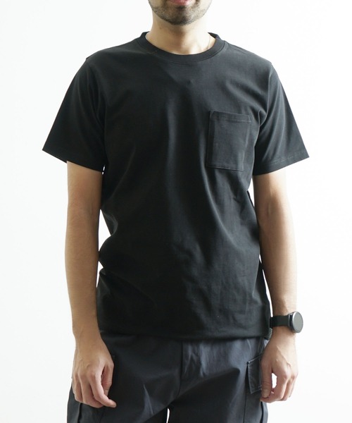 zootie（ズーティー）の「汗吸わないTシャツ［メンズ］（Tシャツ/カットソー・メンズ・グレイッシュベージュ/コーラル/杢グレー/ネイビー/オフホワイト/ブラック/ミント・L/M/LL）」の3枚目の写真