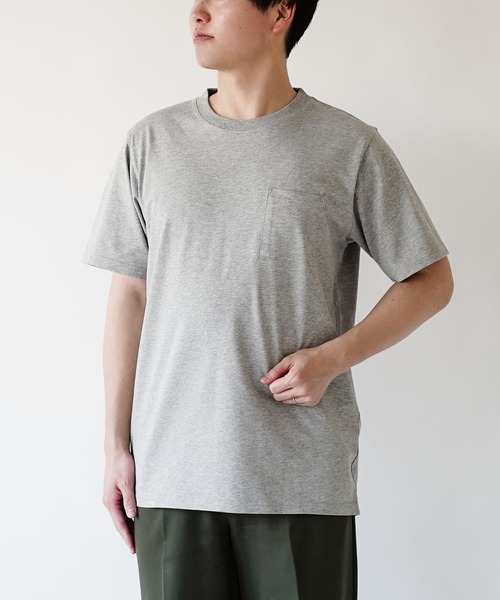 zootie（ズーティー）の「汗吸わないTシャツ［メンズ］（Tシャツ/カットソー・メンズ・グレイッシュベージュ/コーラル/杢グレー/ネイビー/オフホワイト/ブラック/ミント・L/M/LL）」の14枚目の写真