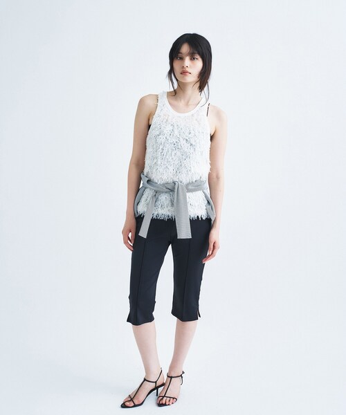 CODE A（コードエー）の「IRONING｜feather tulle tank（タンクトップ・レディース・オフホワイト・00）」の8枚目の写真