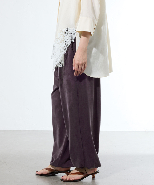 IENA(イエナ)の「《一部店舗限定》フィブリルジャージードロストイージーパンツ(その他パンツ・レディース・ブラウン/ブラック・36/38)」の14枚目の写真