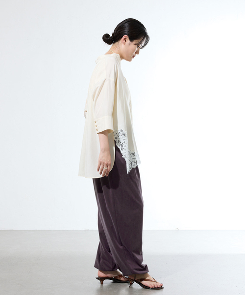 IENA(イエナ)の「《一部店舗限定》フィブリルジャージードロストイージーパンツ(その他パンツ・レディース・ブラウン/ブラック・36/38)」の17枚目の写真