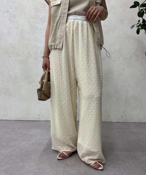 Jena espace merveilleux(ジェナ エスパスメルヴェイユ)の「【PalinkA/パリンカ】シフォンドットパンツ(その他パンツ・レディース・ブラック/オフホワイト・FREE)」の3枚目の写真