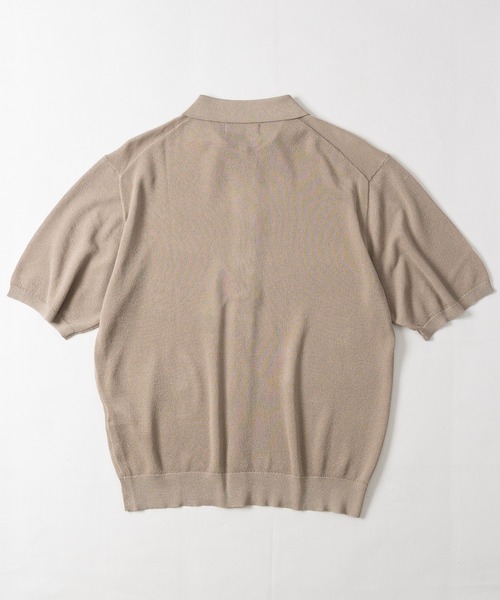 JOHN'S CLOSET（ジョンズクローゼット）の「【s】ルーズシルエット ドライタッチ鹿の子 ポロ襟付きカーディガン 接触冷感/透かし編み（カーディガン/ボレロ・メンズ・グレイッシュベージュ/ブラック/チャコールグレー・MEDIUM/LARGE）」の17枚目の写真