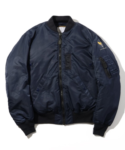 HOUSTON(ヒューストン)の「【HOUSTON/ヒューストン】B-15C MODIFY FLIGHT JACKET/フライトジャケット モディファイモデル(ミリタリージャケット・メンズ・ネイビー・40/42/36/38)」の1枚目の写真