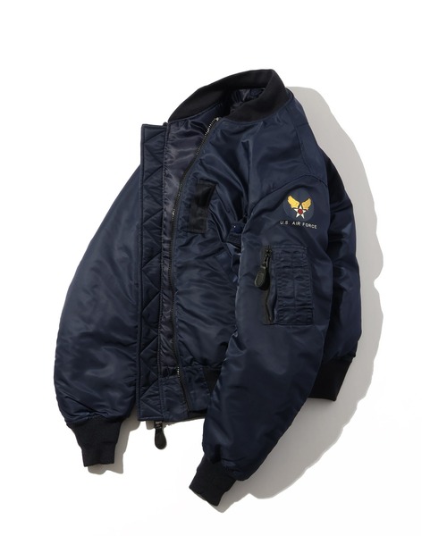 HOUSTON(ヒューストン)の「【HOUSTON/ヒューストン】B-15C MODIFY FLIGHT JACKET/フライトジャケット モディファイモデル(ミリタリージャケット・メンズ・ネイビー・40/42/36/38)」の2枚目の写真