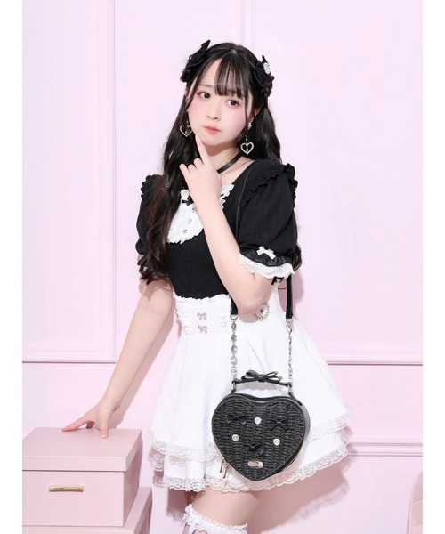 NOEMIE(ノエミー)の「ハートリボンペーパーショルダー(ショルダーバッグ・レディース・ブラック/ピンク/オフホワイト・ONE SIZE)」の10枚目の写真