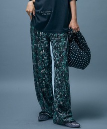 【セットアップ対応】ベロアフラワープリントリラックスパンツ<大きいサイズ有>GEVS.