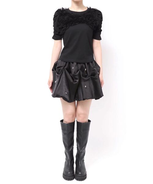 CALNAMUR(カルナムール)の「チュールフリルトップス(Tシャツ/カットソー・レディース・ブラック/ホワイト/ピンク・FREE)」の22枚目の写真