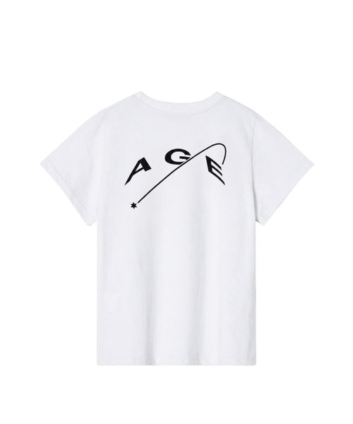 AGEOFPARAMOUNT(エイジオブパラマウント)の「エイジTシャツ(ホワイト-ブラック)(Tシャツ/カットソー・レディース・その他・OS)」の1枚目の写真
