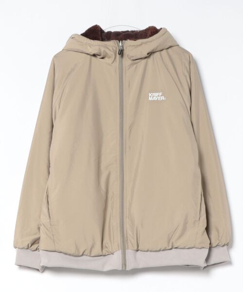 KRIFF MAYER Lady's Collection(クリフメイヤーレディースコレクション)の「リバーシブルひっくりジャケット(その他アウター・レディース・カラフル/その他5/グレイッシュベージュ/ブラック/オリーブ・MEDIUM/LARGE)」の2枚目の写真
