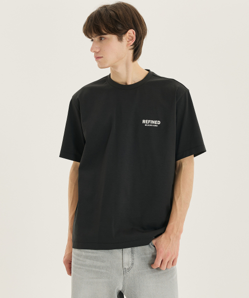 MINDBRIDGE（マインドブリッジ）の「[クール]グラフィックセミオーバーTシャツ - 2カラー（Tシャツ/カットソー・メンズ・ブラック/オフホワイト・110/100/105/95）」の3枚目の写真