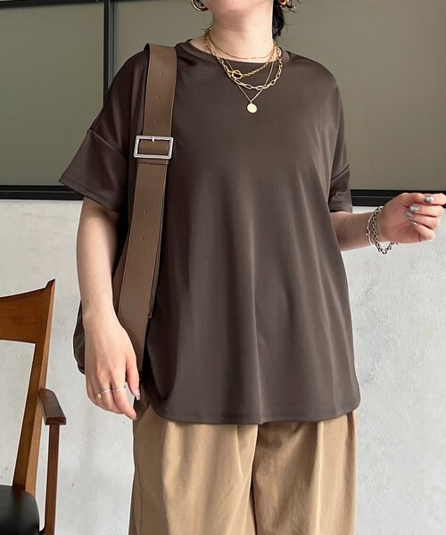 un dix cors(アンディコール)の「スムースバックロゴプルオーバー(Tシャツ/カットソー・レディース・モカ/ブルー/ブラック/アイボリー・FREE)」の10枚目の写真