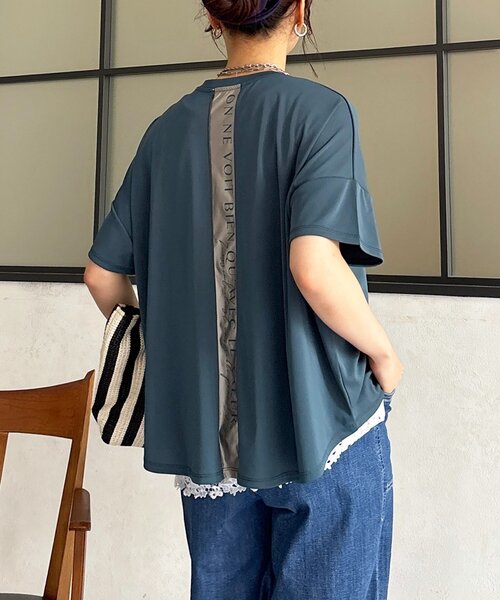 un dix cors(アンディコール)の「スムースバックロゴプルオーバー(Tシャツ/カットソー・レディース・モカ/ブルー/ブラック/アイボリー・FREE)」の11枚目の写真