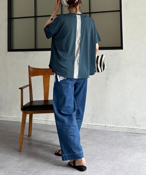 un dix cors(アンディコール)の「スムースバックロゴプルオーバー(Tシャツ/カットソー・レディース・モカ/ブルー/ブラック/アイボリー・FREE)」の13枚目の写真