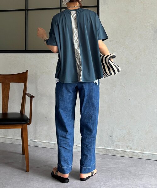 un dix cors(アンディコール)の「スムースバックロゴプルオーバー(Tシャツ/カットソー・レディース・モカ/ブルー/ブラック/アイボリー・FREE)」の15枚目の写真