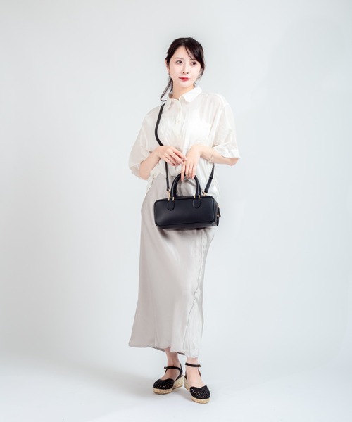LORISTELLA（ロリステッラ）の「【LORISTELLA/ロリステッラ】2WAY レザー ボストンバッグ  イタリア製　FLAVIA（ショルダーバッグ・レディース・ブラック/ベージュ系その他・FREE）」の7枚目の写真