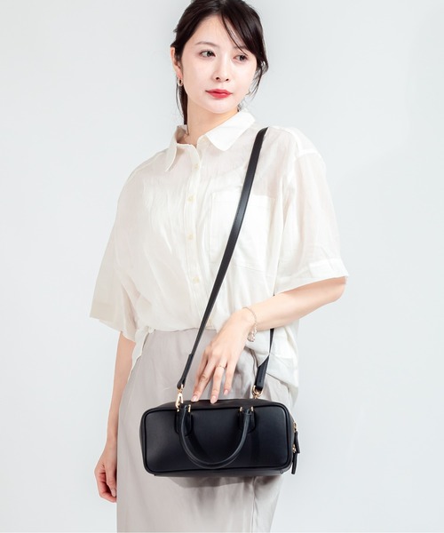 LORISTELLA（ロリステッラ）の「【LORISTELLA/ロリステッラ】2WAY レザー ボストンバッグ  イタリア製　FLAVIA（ショルダーバッグ・レディース・ブラック/ベージュ系その他・FREE）」の3枚目の写真