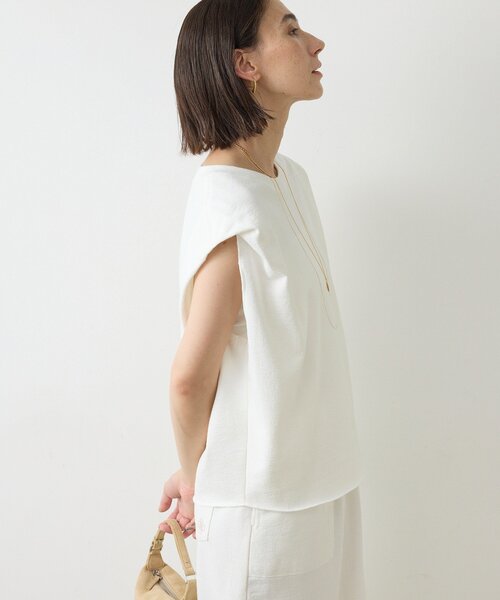 GALLARDAGALANTE(ガリャルダガランテ)の「【セットアップ対応】ショルダータックカットソー(Tシャツ/カットソー・レディース・ホワイト/チャコールグレー・FREE)」の5枚目の写真