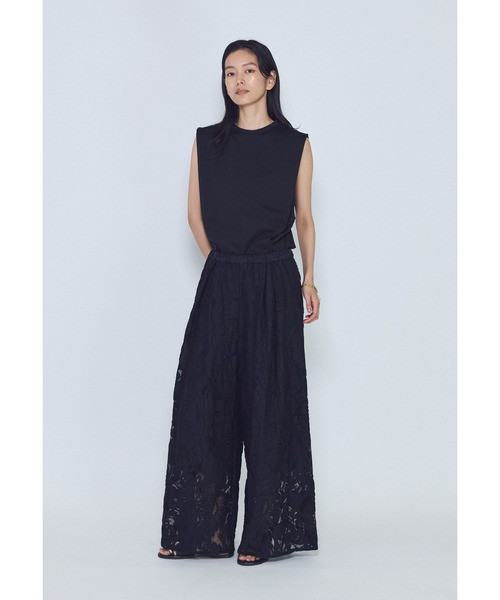 1er Arrondissement(プルミエアロンディスモン)の「フラワーレースワイドパンツ(その他パンツ・レディース・オフホワイト/ブラック系その他3・38/36)」の7枚目の写真