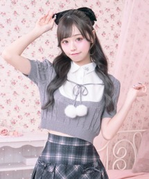 シャツレイヤードニット
