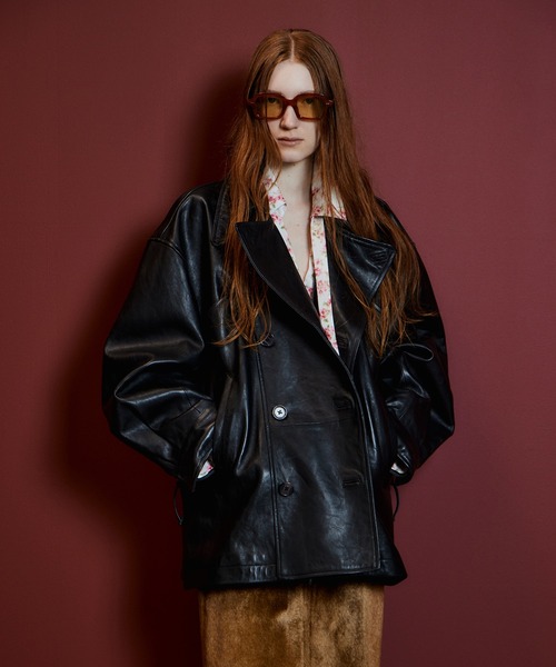 MAISON SPECIAL（メゾンスペシャル）の「【2026Autumn PRE-ORDER】Leather Short Trench Coat/レザーショートトレンチコート（トレンチコート・レディース・ブラウン/ブラック・FREE）」の5枚目の写真