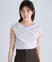 ベロアオフショルカットソー