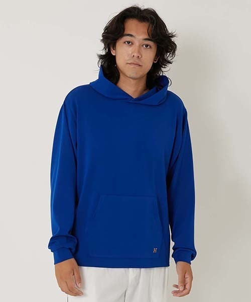 HOLLYWOOD RANCH MARKET(ハリウッドランチマーケット)の「Hエンブロイダリー ストレッチスキューバ ロングスリーブ プルフーディ(Tシャツ/カットソー・メンズ・ホワイト/ブラック/コバルトブルー/イエロー系その他・S/M/L/XL)」の9枚目の写真