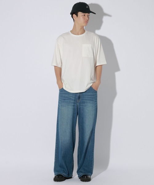 LAKOLE(ラコレ)の「<接触冷感>シックク-ルポケT / 1045105(Tシャツ/カットソー・メンズ・セージグリーン/ネイビー/ホワイト/ブラック・LARGE/MEDIUM)」の7枚目の写真