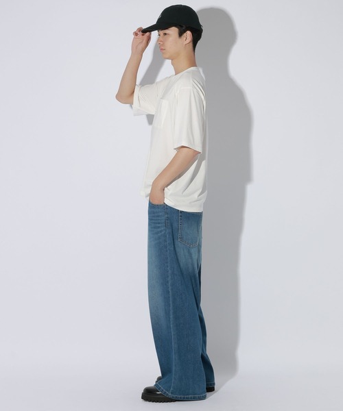 LAKOLE(ラコレ)の「<接触冷感>シックク-ルポケT / 1045105(Tシャツ/カットソー・メンズ・セージグリーン/ネイビー/ホワイト/ブラック・LARGE/MEDIUM)」の8枚目の写真