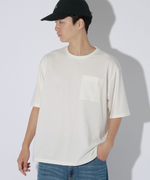 LAKOLE(ラコレ)の「<接触冷感>シックク-ルポケT / 1045105(Tシャツ/カットソー・メンズ・セージグリーン/ネイビー/ホワイト/ブラック・LARGE/MEDIUM)」の10枚目の写真