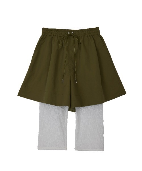 Ameri(アメリ)の「LACE BIKER SET SHORTS(その他パンツ・レディース・ブラック/カーキ・SMALL/MEDIUM)」の2枚目の写真