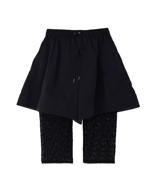 Ameri(アメリ)の「LACE BIKER SET SHORTS(その他パンツ・レディース・ブラック/カーキ・SMALL/MEDIUM)」の1枚目の写真