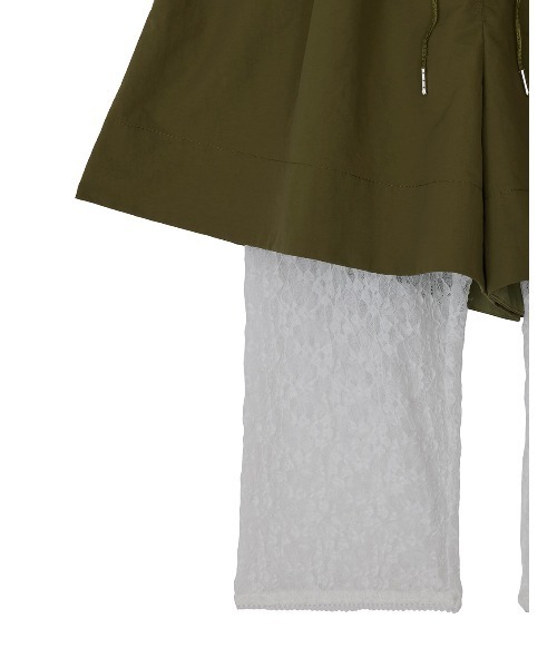 Ameri(アメリ)の「LACE BIKER SET SHORTS(その他パンツ・レディース・ブラック/カーキ・SMALL/MEDIUM)」の4枚目の写真