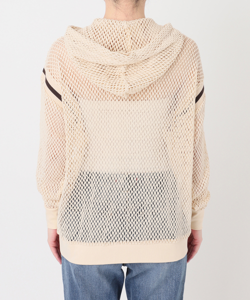 Spick & Span(スピックアンドスパン)の「《別注 / 》athletic wear MASON メッシュパーカー*(パーカー・レディース・アイボリー/ブラウン・FREE)」の3枚目の写真