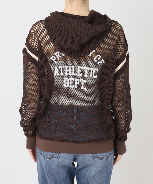 Spick & Span(スピックアンドスパン)の「《別注 / 》athletic wear MASON メッシュパーカー*(パーカー・レディース・アイボリー/ブラウン・FREE)」の8枚目の写真