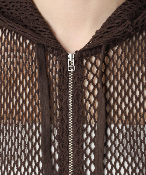 Spick & Span(スピックアンドスパン)の「《別注 / 》athletic wear MASON メッシュパーカー*(パーカー・レディース・アイボリー/ブラウン・FREE)」の10枚目の写真