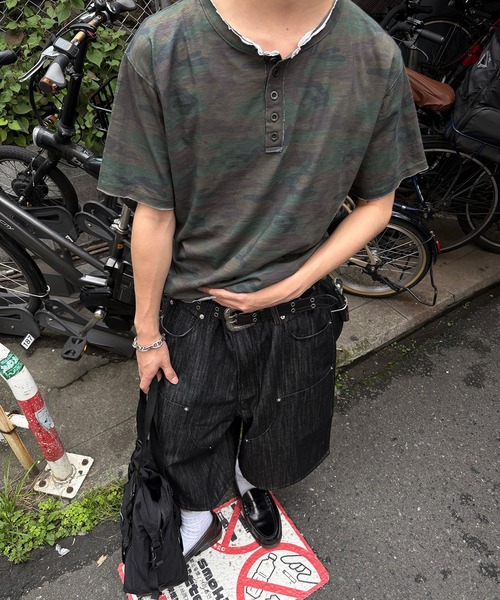 kutir(クティール)の「DOUBLE KNEE DENIM JORTS/ダブルニー デニムジョーツ(その他パンツ・メンズ・ブラック/ダークブラック・SMALL/MEDIUM/LARGE)」の5枚目の写真