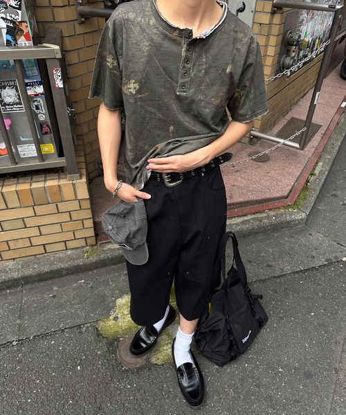 kutir(クティール)の「DOUBLE KNEE DENIM JORTS/ダブルニー デニムジョーツ(その他パンツ・メンズ・ブラック/ダークブラック・SMALL/MEDIUM/LARGE)」の6枚目の写真