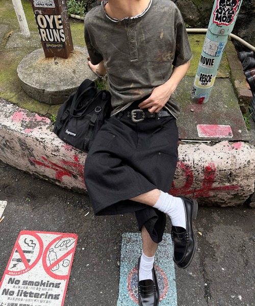 kutir(クティール)の「DOUBLE KNEE DENIM JORTS/ダブルニー デニムジョーツ(その他パンツ・メンズ・ブラック/ダークブラック・SMALL/MEDIUM/LARGE)」の15枚目の写真