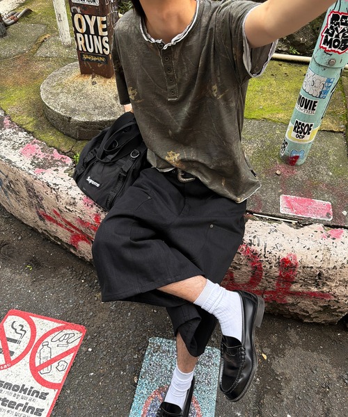 kutir(クティール)の「DOUBLE KNEE DENIM JORTS/ダブルニー デニムジョーツ(その他パンツ・メンズ・ブラック/ダークブラック・SMALL/MEDIUM/LARGE)」の14枚目の写真