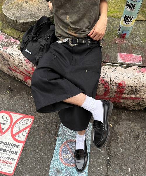 kutir(クティール)の「DOUBLE KNEE DENIM JORTS/ダブルニー デニムジョーツ(その他パンツ・メンズ・ブラック/ダークブラック・SMALL/MEDIUM/LARGE)」の13枚目の写真