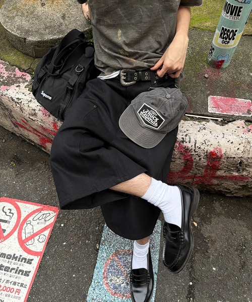 kutir(クティール)の「DOUBLE KNEE DENIM JORTS/ダブルニー デニムジョーツ(その他パンツ・メンズ・ブラック/ダークブラック・SMALL/MEDIUM/LARGE)」の3枚目の写真