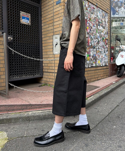 kutir(クティール)の「DOUBLE KNEE DENIM JORTS/ダブルニー デニムジョーツ(その他パンツ・メンズ・ブラック/ダークブラック・SMALL/MEDIUM/LARGE)」の10枚目の写真