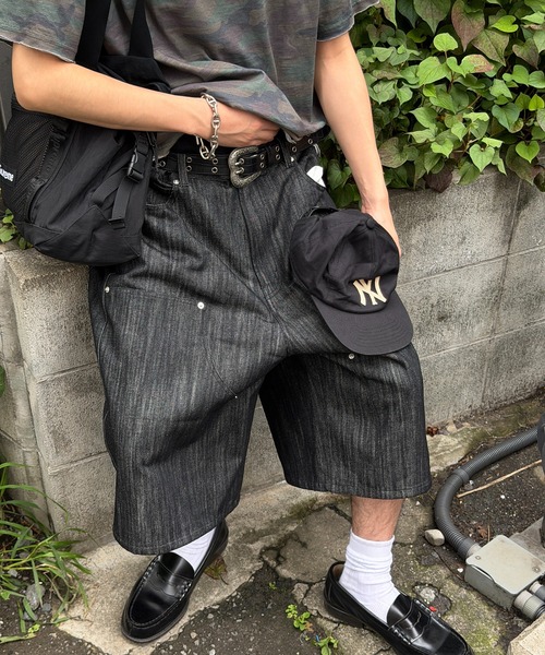 kutir(クティール)の「DOUBLE KNEE DENIM JORTS/ダブルニー デニムジョーツ(その他パンツ・メンズ・ブラック/ダークブラック・SMALL/MEDIUM/LARGE)」の21枚目の写真
