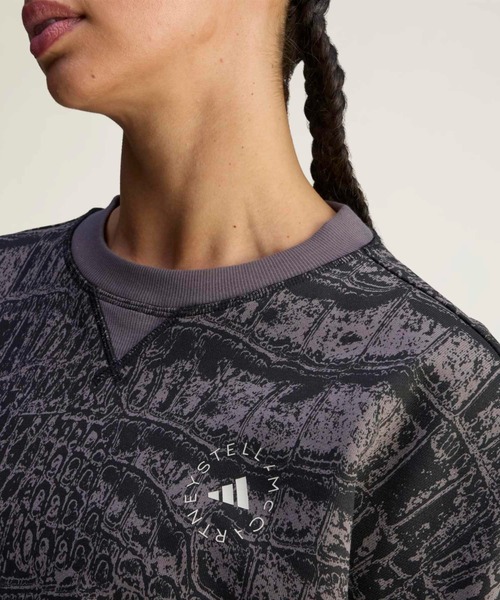 adidas by Stella McCartney(アディダスバイステラマッカートニー)の「adidas by Stella McCartney ルーズスウェットシャツ プリント / トレーナー / アディダス adidas(スウェット・レディース・ブラック・X-SMALL/X-LARGE/MEDIUM/SMALL/LARGE/XX-LARGE)」の5枚目の写真
