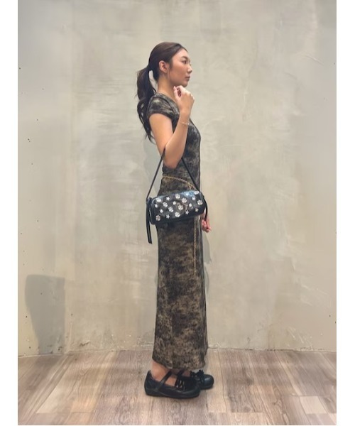 Desigual(デシグアル)の「ブラウン タイダイ フロントジップワンピース 結婚式 二次会 フォーマル(ワンピース・レディース・ブラック・S/M/L/XL/XS)」の3枚目の写真