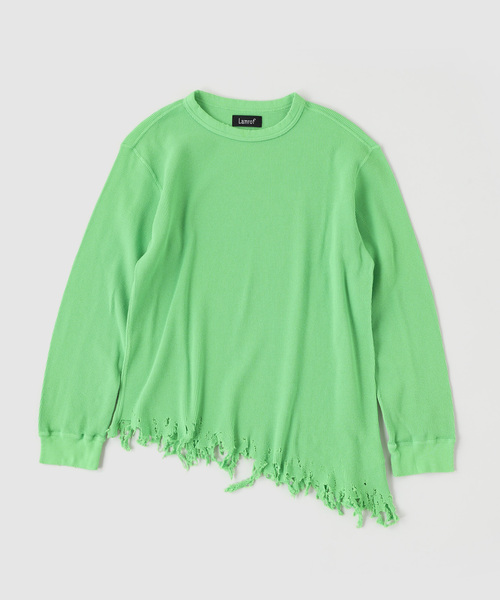 Lamrof(ラムロフ)の「LAMROF / ラムロフ DIAGONALTHARMAL(Tシャツ/カットソー・メンズ・ネイビー/ブラウン/グリーン・1/2)」の2枚目の写真