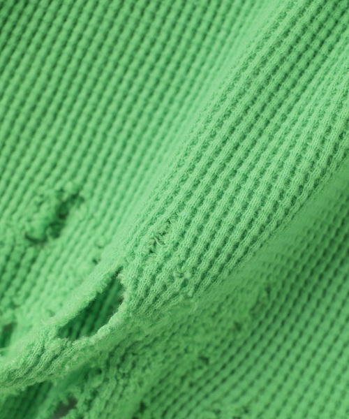 Lamrof(ラムロフ)の「LAMROF / ラムロフ DIAGONALTHARMAL(Tシャツ/カットソー・メンズ・ネイビー/ブラウン/グリーン・1/2)」の7枚目の写真