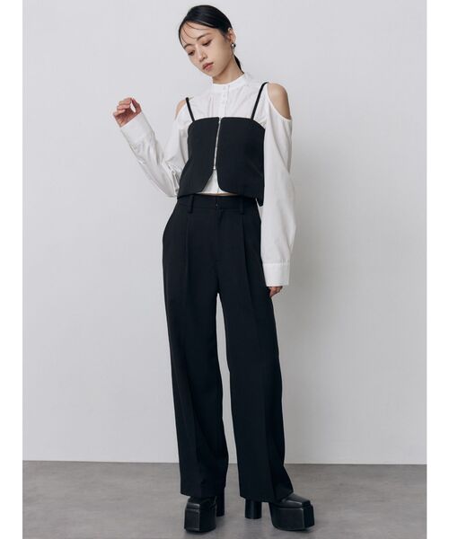MURUA（ムルーア）の「【セットアップ対応】2wayジップビスチェ（その他トップス・レディース・ブラック/その他1/ブラウン・FREE）」の7枚目の写真