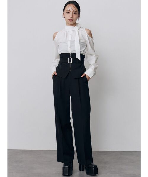 MURUA（ムルーア）の「【セットアップ対応】2wayジップビスチェ（その他トップス・レディース・ブラック/その他1/ブラウン・FREE）」の22枚目の写真